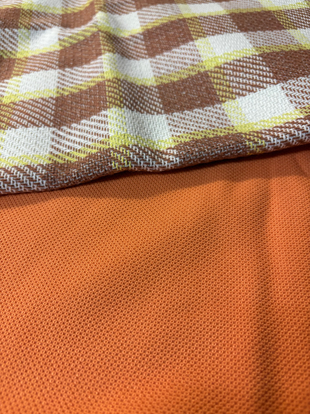 Tweed cotone/punto Milano in lino